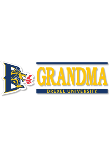 Drexel Dragons 6x2 Grandma Auto Decal - Navy Blue