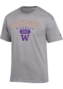 Champion Washington Huskies Grey Dad Pill Jersey Short Sleeve T Shirt