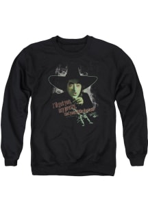 Wizard of Oz Womens Black Ill Get You My Pretty Crew Sweatshirt