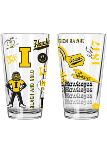Iowa Hawkeyes Loco 2 Pack 16oz Pint Glass - Clear
