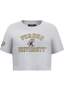Pro Standard Purdue Boilermakers Womens Grey Classic Short Sleeve T-Shirt