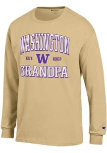 Champion Washington Huskies Gold Est. Date Grandpa Jersey Long Sleeve T Shirt