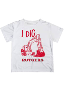 Vive La Fete Rutgers Scarlet Knights Infant Excavator Short Sleeve T-Shirt White