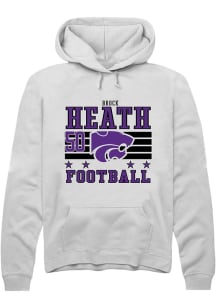 Brock Heath K-State Wildcats Mens White Football NIL Striped Player Hood