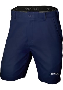 Columbia Milwaukee Brewers Mens Navy Blue Lie Angle Shorts