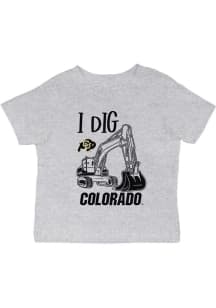 Vive La Fete Colorado Buffaloes Infant Excavator Short Sleeve T-Shirt Grey