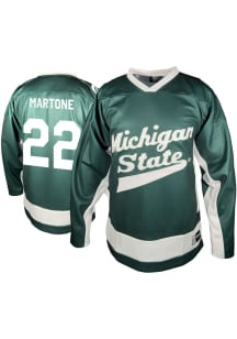 Genuine Collective Porter Martone Michigan State Spartans Mens Green NIL Hockey Jersey