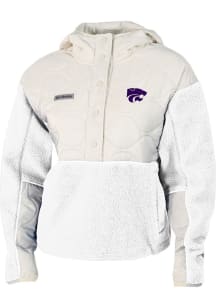 Columbia K-State Wildcats Womens White Cloud Point Fleece Light Weight Jacket