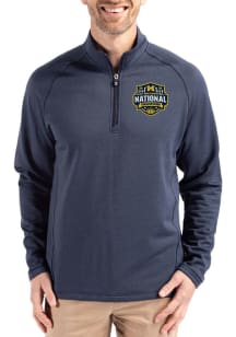 Cutter and Buck Michigan Wolverines Mens Navy Blue 2026 MBB Champions Pehastin Long Sleeve Qtr Zip..