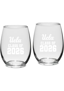 UCLA Bruins Class of 2026 Stemless Wine Set Stemless Wine Glass - White