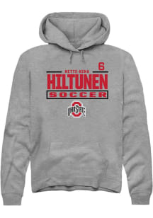 Nette-Nina Hiltunen Ohio State Buckeyes Mens Graphite NIL Stacked Box Player Hood