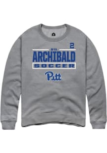 Mya Archibald Pitt Panthers Mens Graphite NIL Stacked Box Player Crew