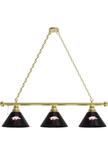 Arkansas Razorbacks 3 Shade Gold Billiard Lamp