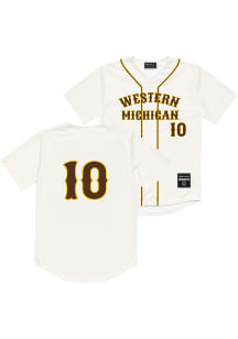 Mason Pilarski  Western Michigan Broncos Mens White NIL Baseball Jersey