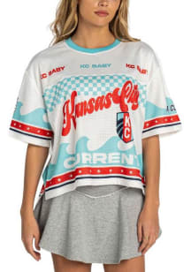 KC Current Womens Mesh Poly Fashion Soccer Jersey - White