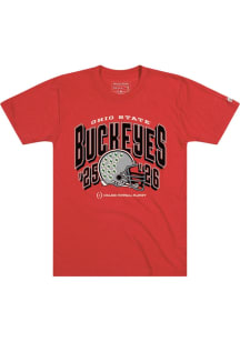 Homefield Ohio State Buckeyes Red Football 2025 CFP Bound Short Sleeve T Shirt