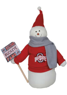 Ohio State Buckeyes 12in Snowman Decor