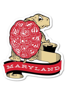Maryland Terrapins 2" Vintage Turtle w/Maryland Banner Dizzler Stickers - Red