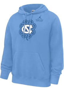 Nike North Carolina Tar Heels Mens Light Blue Aer Lingus Football Club Fleece Long Sleeve Hoodie