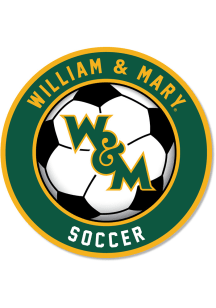 William & Mary Tribe 3 inch Circle Soccer Magnet