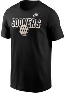 Nike Oklahoma Sooners Black Cotton Short Sleeve T Shirt