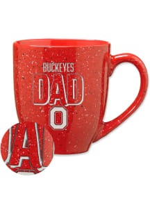 Ohio State Buckeyes Dad 16oz Speckle Ceramic Mug - Red