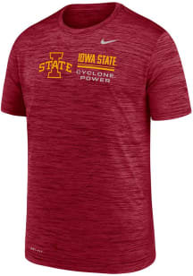 Nike Iowa State Cyclones Youth Cardinal Red Velocity Short Sleeve T-Shirt