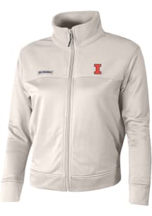 Columbia Illinois Fighting Illini Womens White River Fleece Long Sleeve Full Zip Jacket