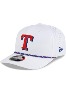 New Era Texas Rangers White Rope Rope 9SEVENTY Stretch Snap Adjustable Hat - White