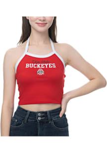 Ohio State Buckeyes Womens Red Halter Tank Top