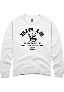 Summit Sportswear Big 12 Mens White 2026 Men's Golf Championship Long Sleeve Crew Sweatshirt