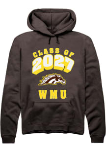 Summit Sportswear Western Michigan Broncos Mens Brown Class of 2027 Long Sleeve Hoodie