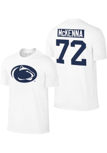 Gavin McKenna Penn State Nittany Lions White Hockey Name Number Short Sleeve Player T Shirt