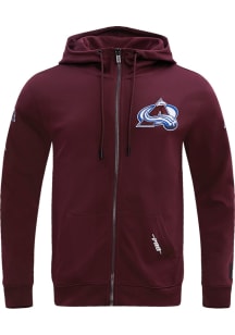Pro Standard Colorado Avalanche Mens Maroon Classic Chenille Long Sleeve Zip Fashion