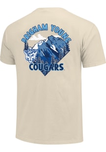 BYU Cougars Ivory Mountain Triangle Short Sleeve T Shirt