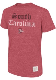 Original Retro Brand South Carolina Gamecocks Red Old English Mascot Short Sleeve Fashion T Shirt