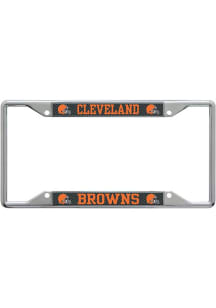 Cleveland Browns Carbon License Plate Frame - Brown