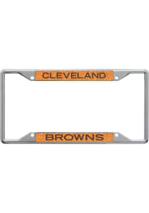 Cleveland Browns Glitter License Plate Frame - Orange