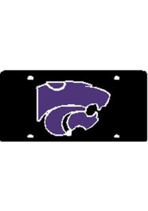 K-State Wildcats Black Purple Team Logo Black Car Accessory License Plate