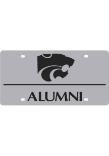 K-State Wildcats Silver Team Logo Alumni Car Accessory License Plate