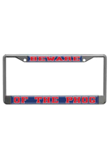 Kansas Jayhawks Domed Beware Of The Phog License Plate Frame - Blue