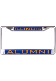 Illinois Fighting Illini Alumni Chrome License Plate Frame - Orange