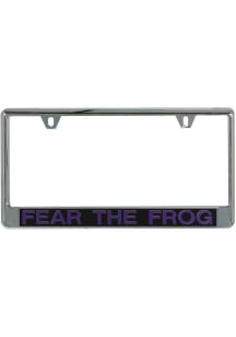 TCU Horned Frogs Silver Chrome License Plate Frame - Silver