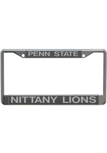 Penn State Nittany Lions Carbon Fiber License Plate Frame - Grey