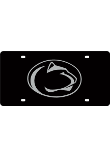 Penn State Nittany Lions Black Black Mascot Logo Car Accessory License Plate