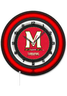 Maryland Terrapins 19in Neon Wall Clock