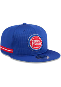 New Era Detroit Pistons Blue DL Patch Stripe 9FIFTY Mens Snapback Hat