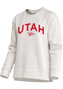 Utah Utes Womens Oatmeal Unity Crew Sweatshirt