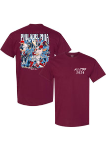 Philadelphia Phillies Maroon 2026 ASG X Jordan Spector Quad Player Short Sleeve Fashion Player T S..
