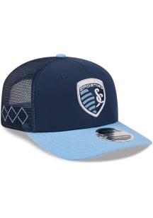 New Era Sporting Kansas City 2026 Jersey Hook Stretch 9SEVENTY Trucker Adjustable Hat - Navy Blue